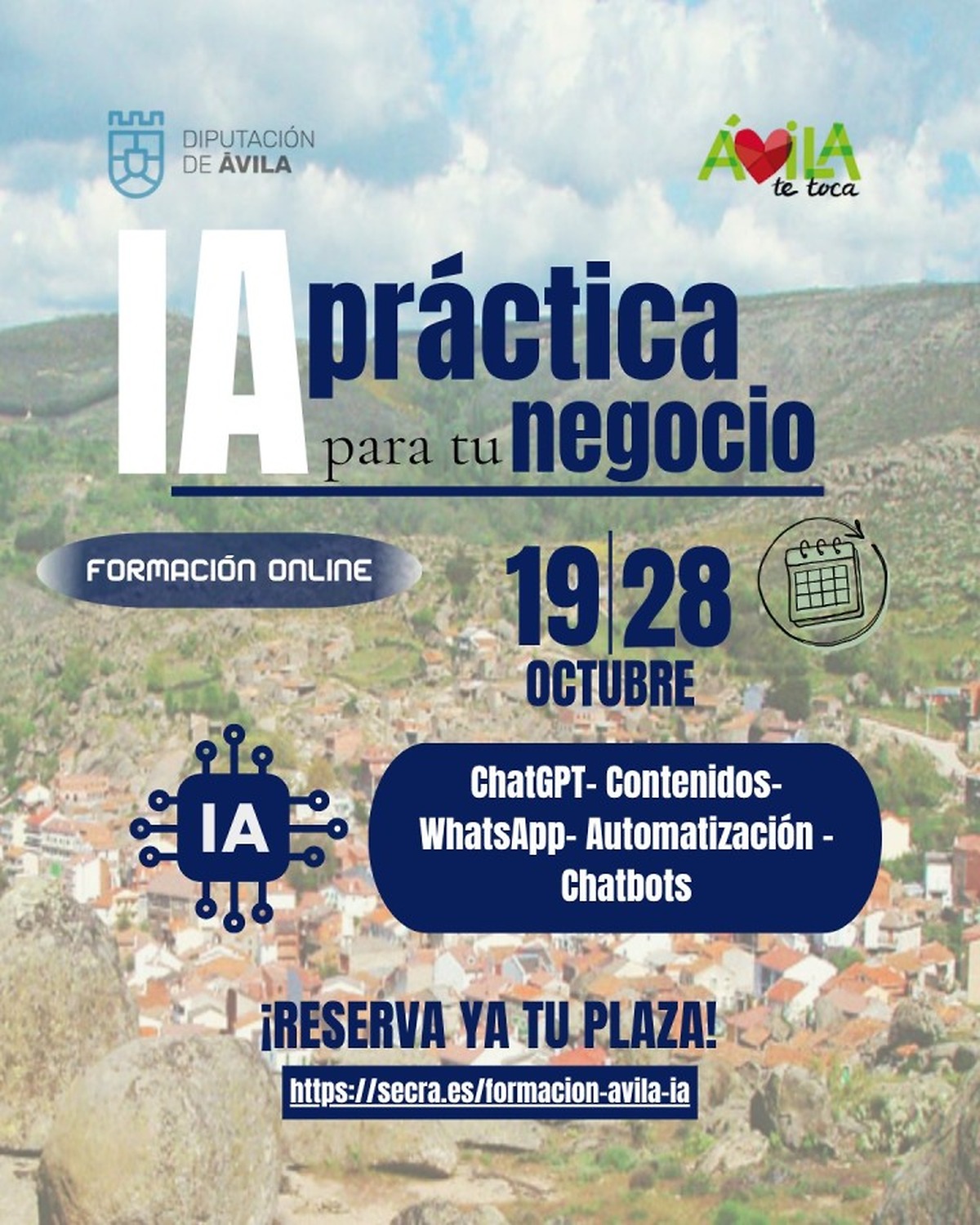 Ávila province offers online training and a workshop on ai for tourism businesses