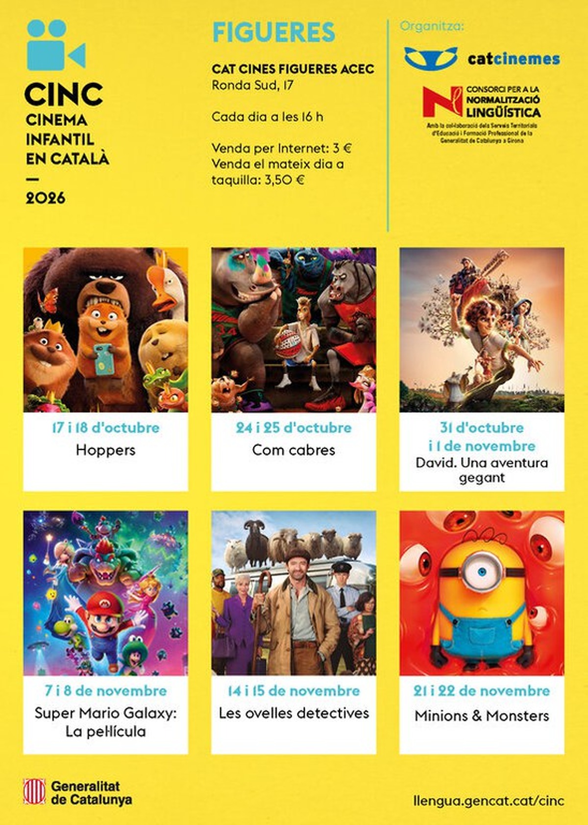 Autumn edition of children's cinema cycle begins in Figueres