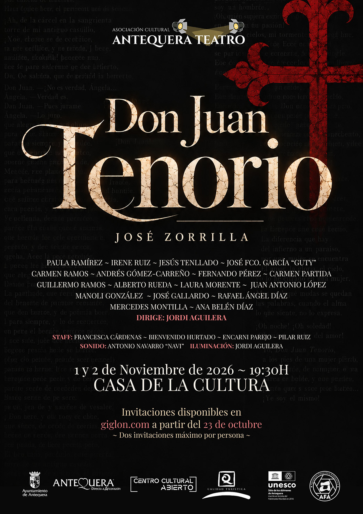 Casa de la Cultura to host 'Don Juan Tenorio' on 1 and 2 November