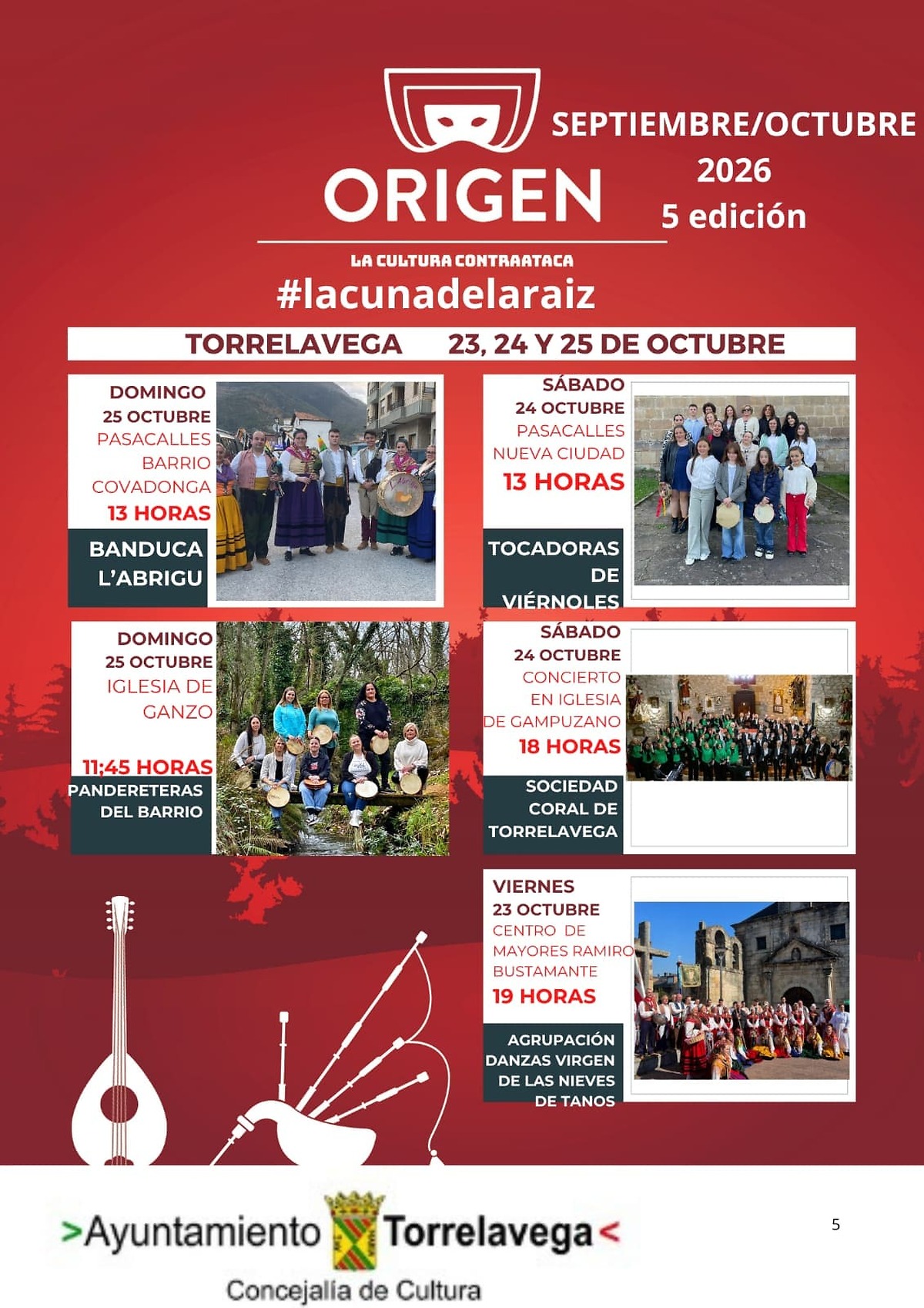 fifth edition of 'origen. la cultura contraataca' to conclude with performances from 23 to 25 october