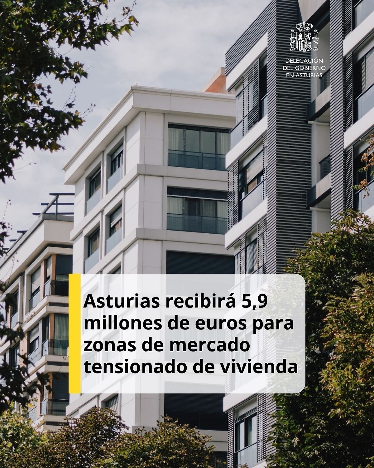 Government allocates €5.9 million to Asturias for affordable housing in high-demand areas