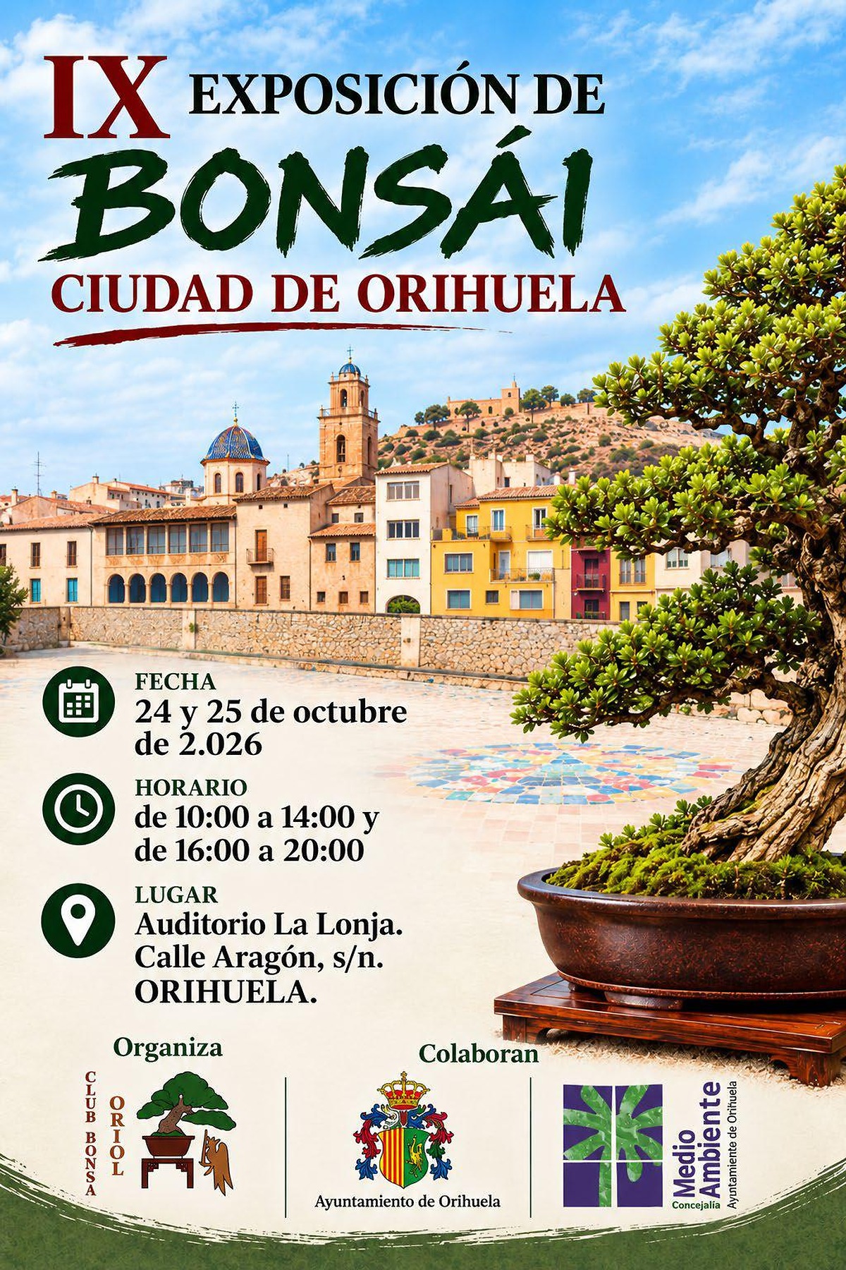 Orihuela to host the ninth bonsai exhibition 'Ciudad de Orihuela' featuring nearly 50 specimens