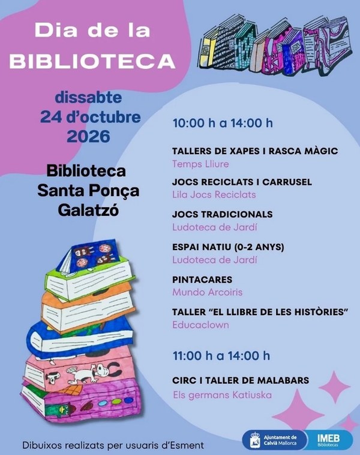 Calvià celebrates library day with festive activities at Galatzó