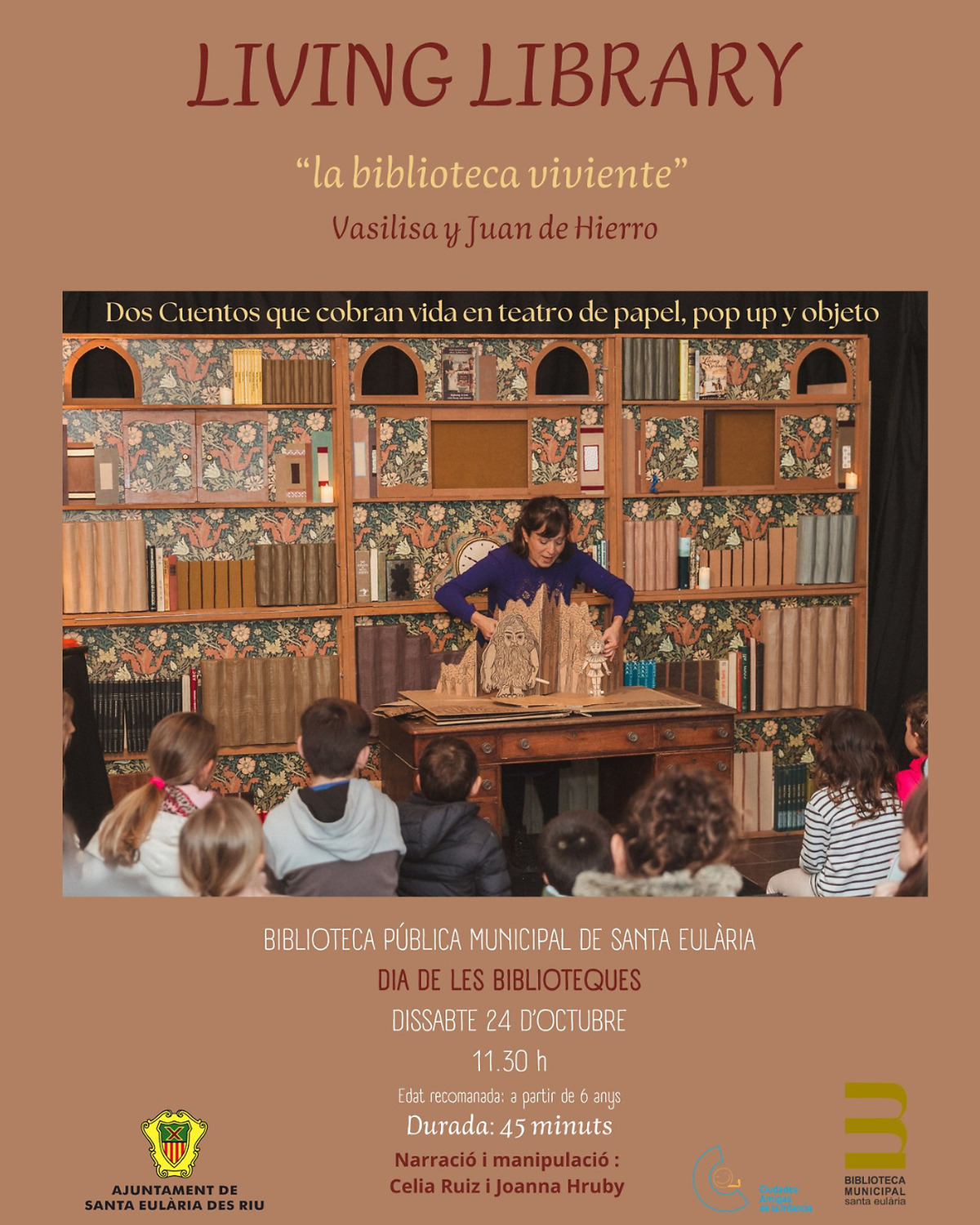 Santa Eulària library to celebrate national library day with theatrical storytelling