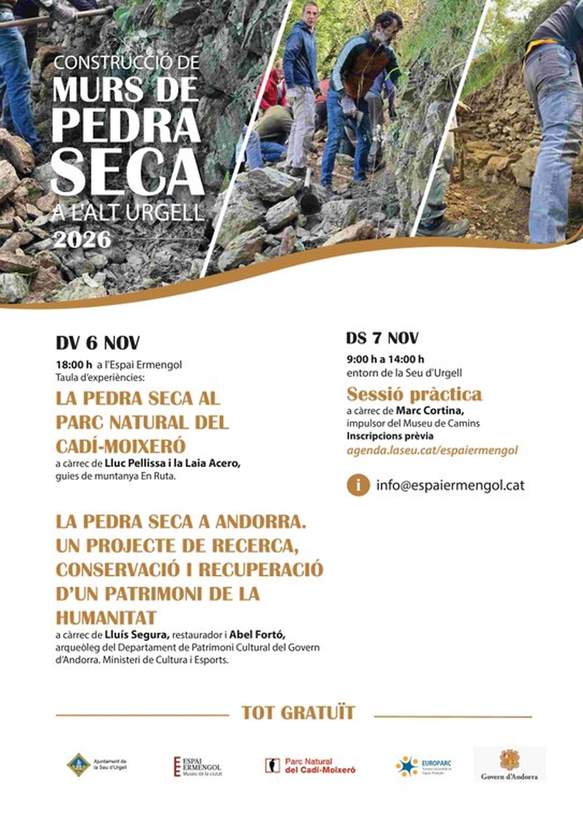 La Seu d'Urgell hosts workshops on dry stone construction, recognised by UNESCO