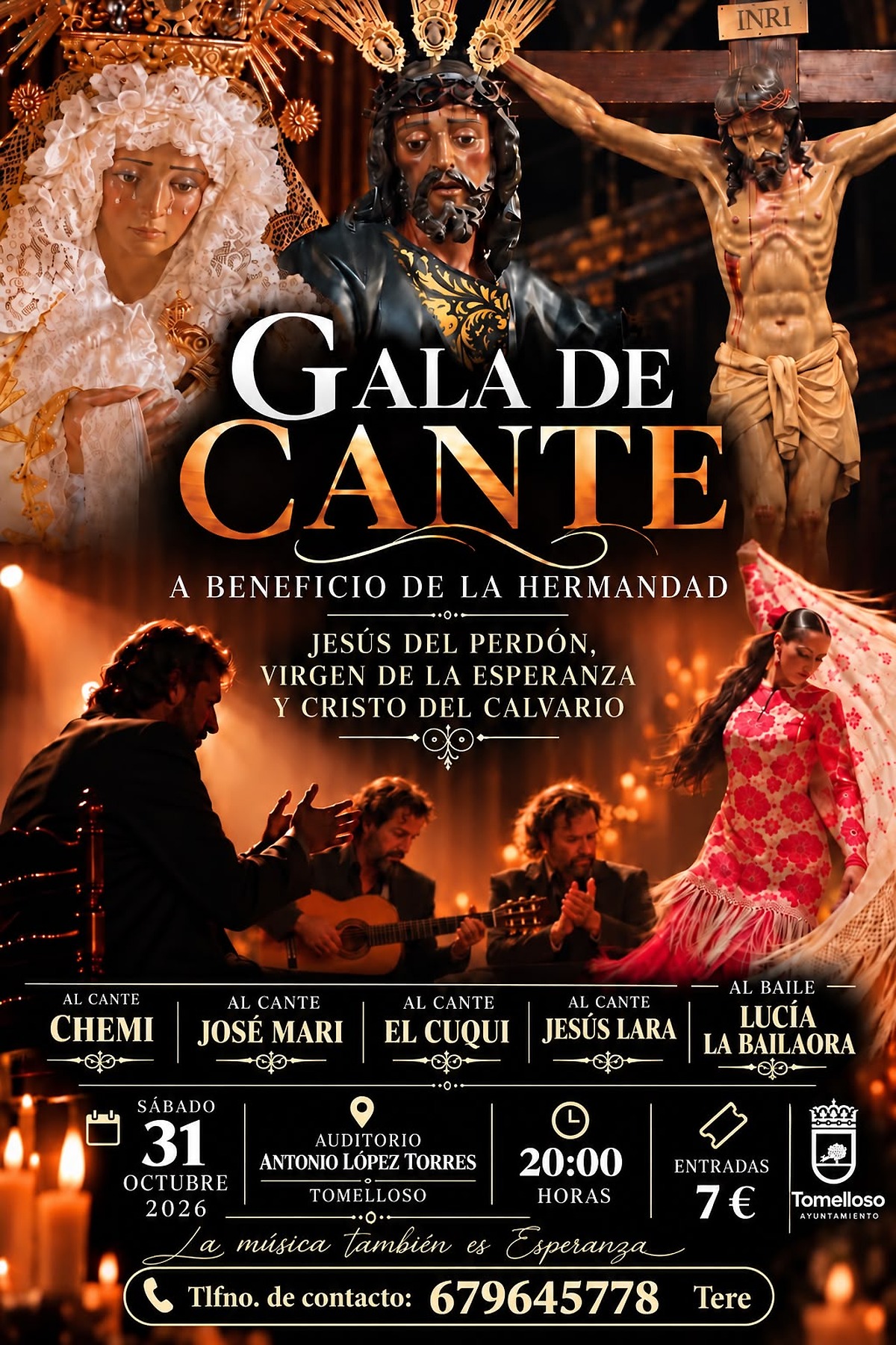 Gala de cante en apoyo a la hermandad Jesús del Perdón