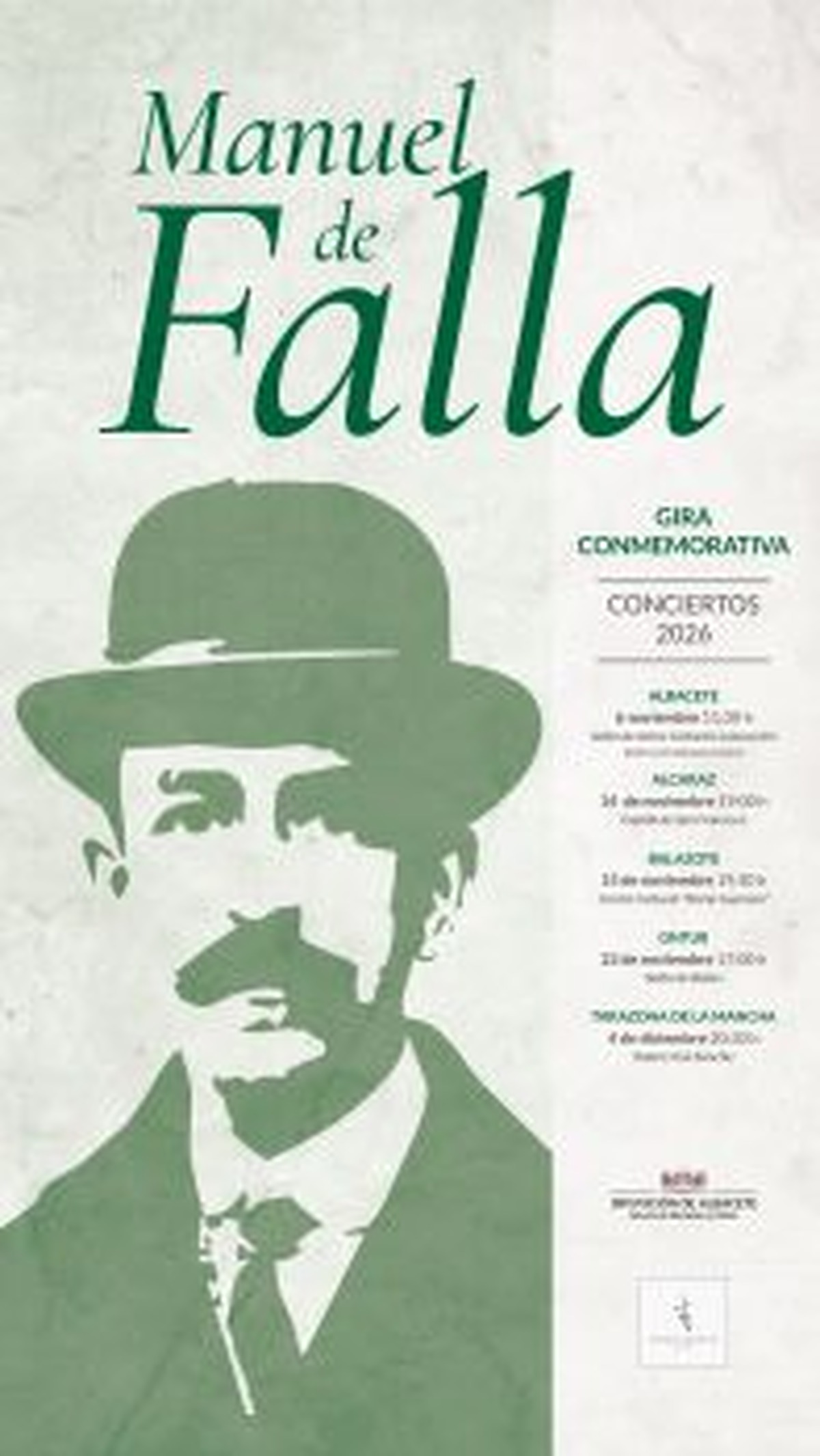 Commemorative programme for the 150th anniversary of Manuel de Falla in 2026