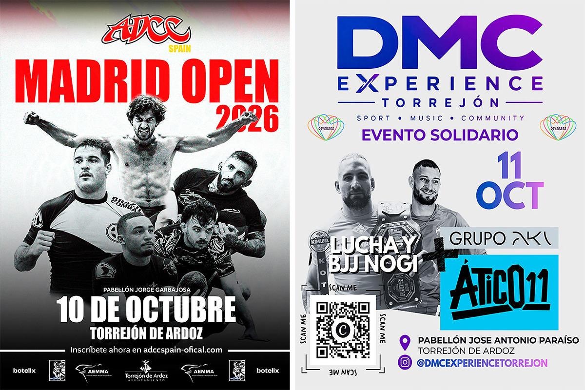 sports agenda for the weekend: Madrid Open of ADCC and DMC Experience in Torrejón de Ardoz
