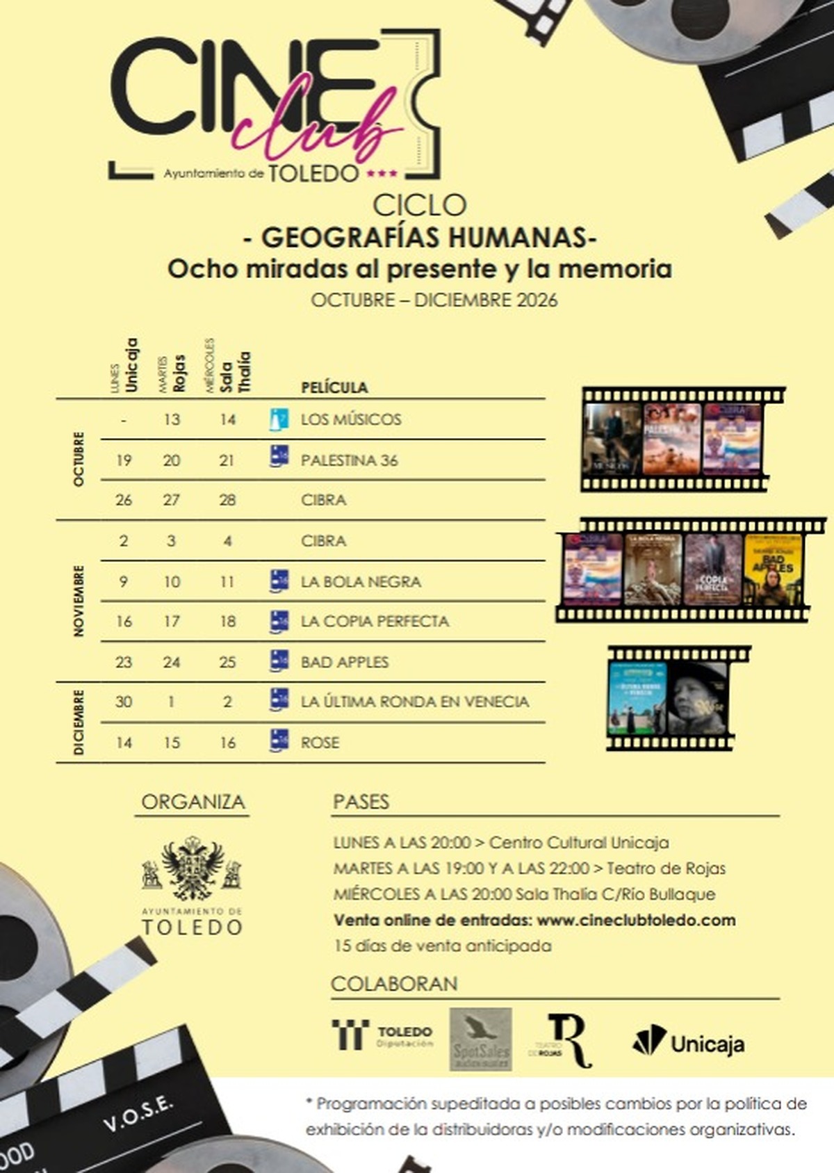 Toledo city council enhances commitment to quality cinema with new municipal film club cycle