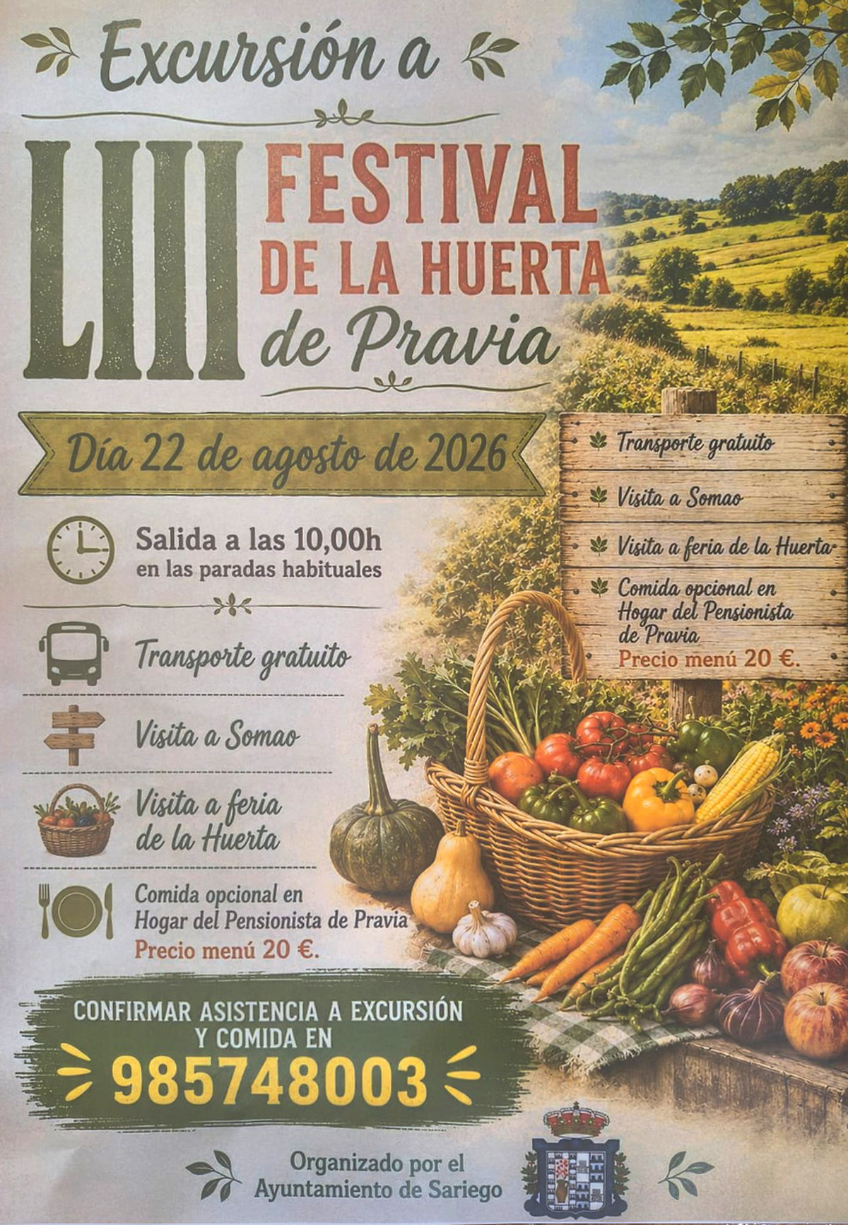 Excursión gratuita al Festival de la Huerta de Pravia