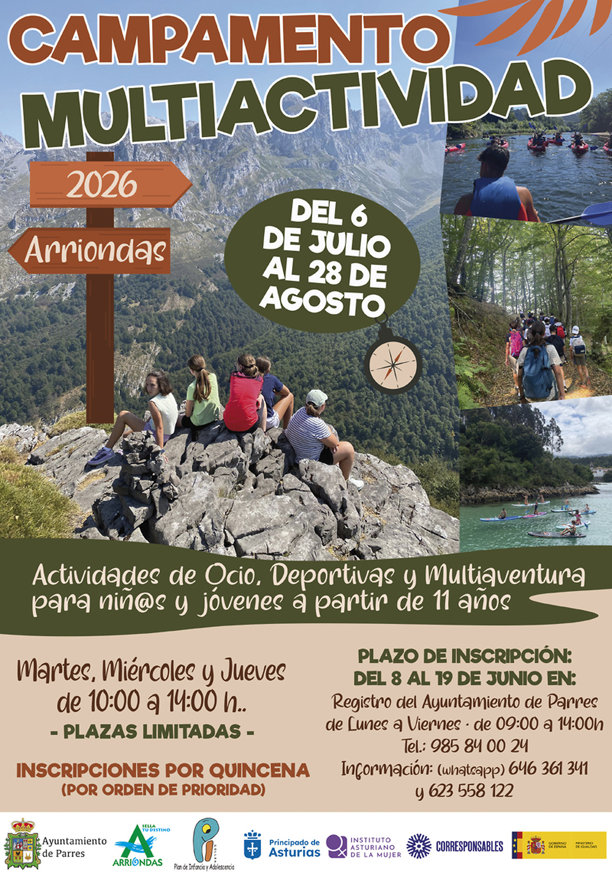 multiactivity camp 2026 in Parres for children and young people