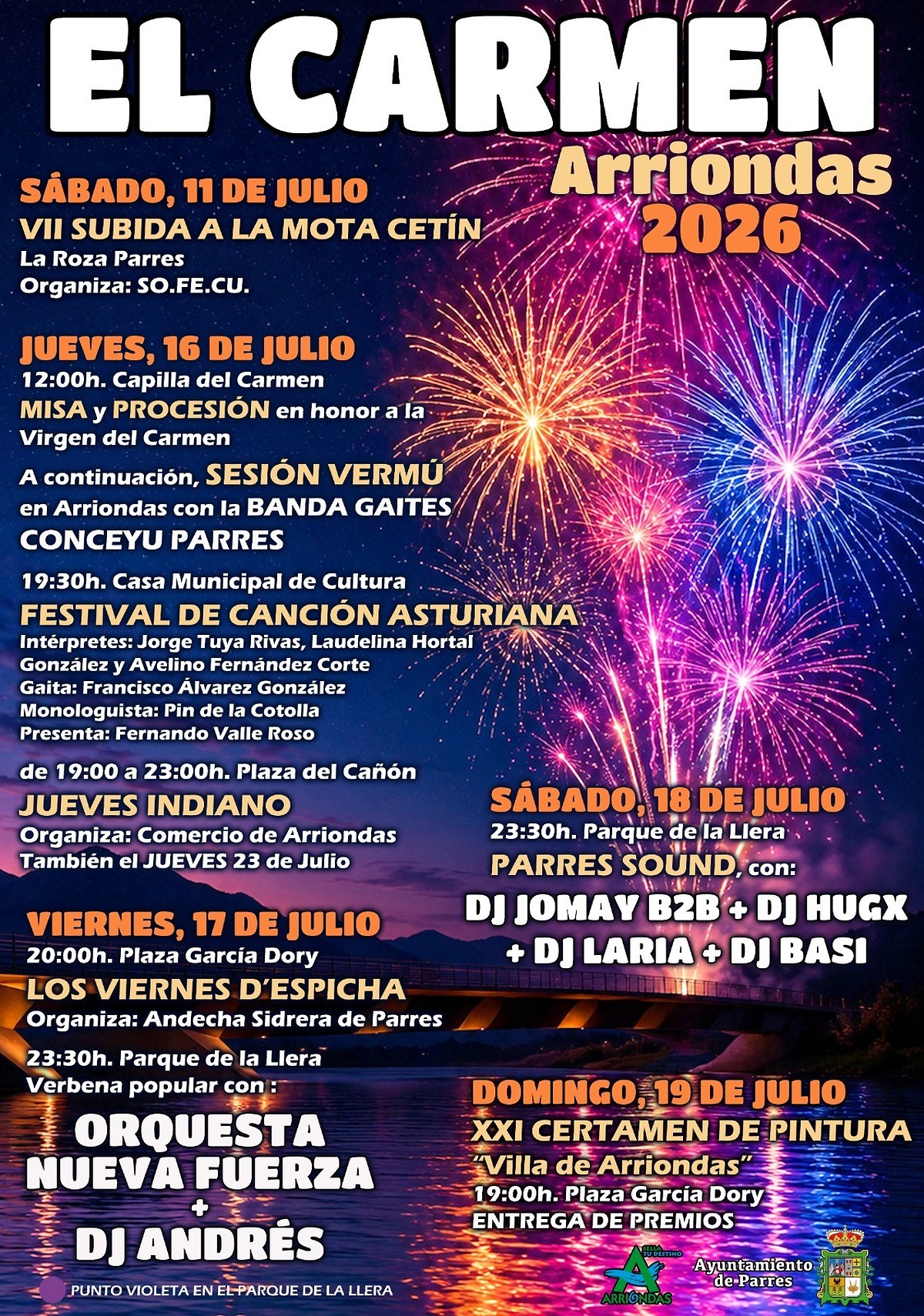 Parres announces activities for El Carmen festival 2026