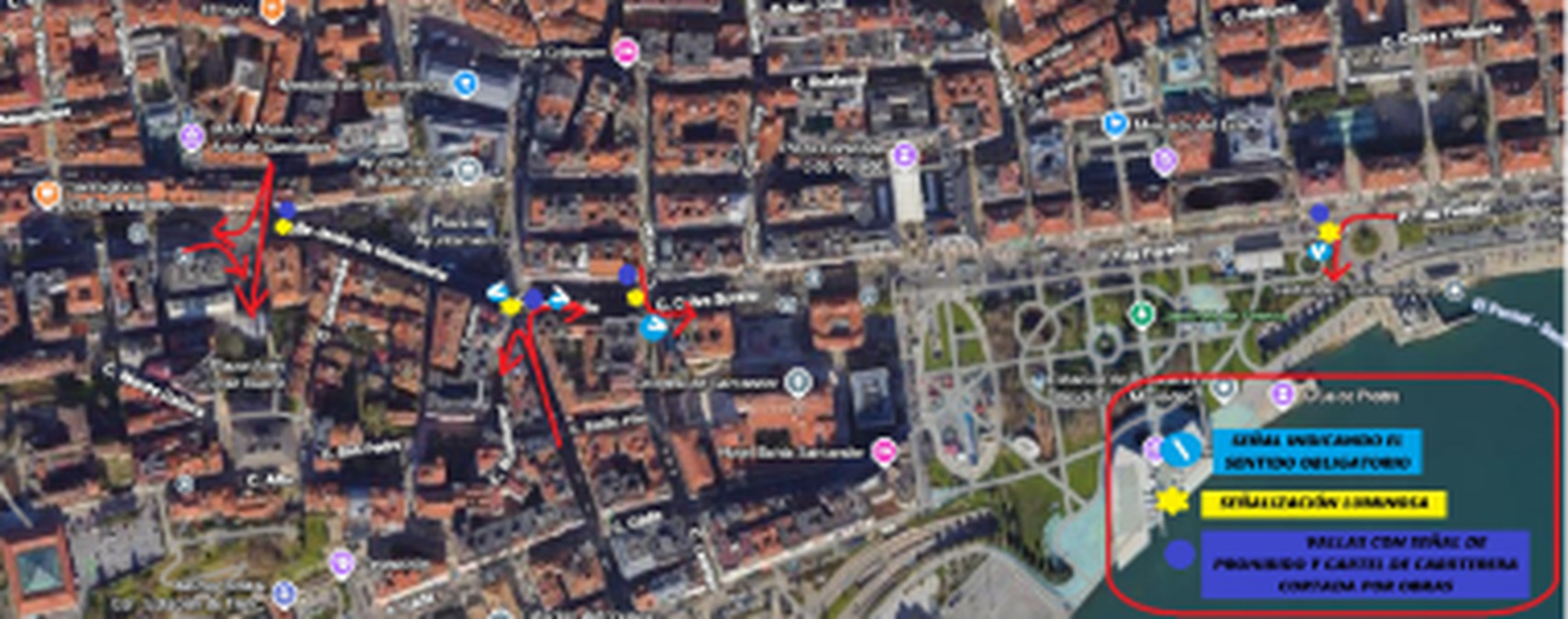 Traffic disruptions in Santander due to roadworks